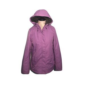 L.L. Bean Women's Winter Warmer Jacket Size S Regular Purple Violet Lined Hood
